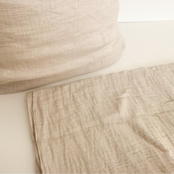 Set of 2 Restoration Hardware Crinkled Linen-Cotton Euro Shams - Picture 9 of 11